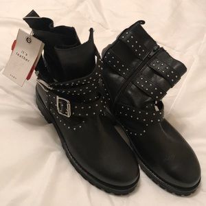 Zara Moto studded booties